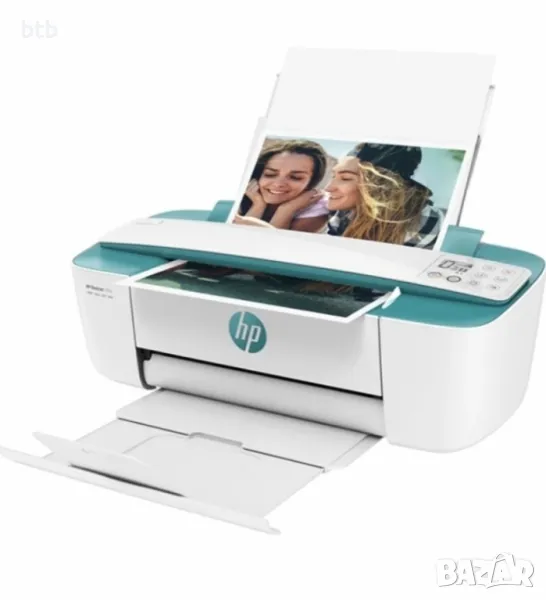 Мултифункционално у-во HP Мастиленоструен принтер 3 в 1 DeskJet 3762 All-in-One, цветен, Wi-Fi, А4

, снимка 1