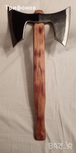 Двойна брадва стил "ВИКИНГ" мини - ръчна изработка, снимка 1
