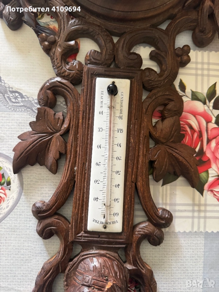 барометър с термометър, снимка 1