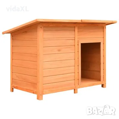 vidaXL Кучешка колиба, чам и ела масив, 120x77x86 см（SKU:170641, снимка 1