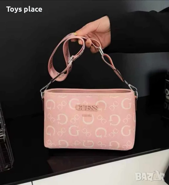 Guess розова дамска чанта за през рамо, снимка 1