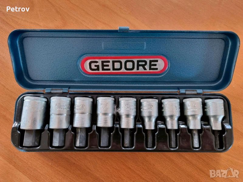 GEDORE IN 19 PM - GERMANY - 1/2" PROFI 9 броя Инбуси / Шестограми 5 - 17 mm ORIGINAL GRDORE GERMANY , снимка 1