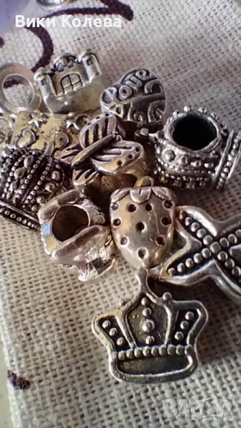 Лот метални мъниста / висулки тип Pandora, снимка 1