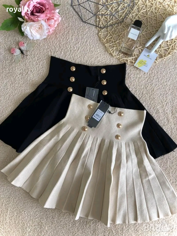 Елегантна Плисирана Пола Два Цвята , снимка 1