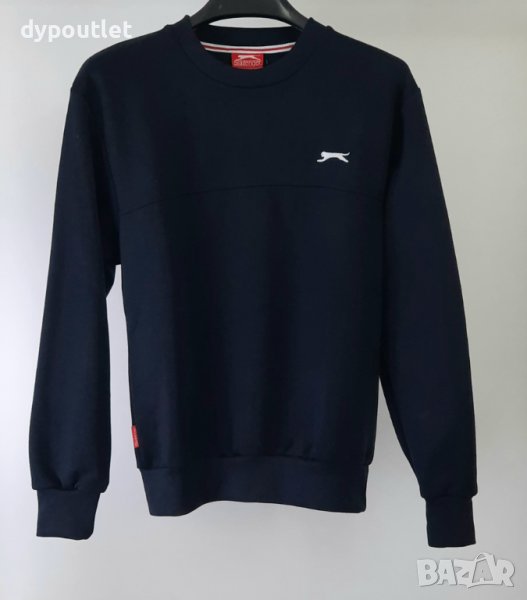 Slazenger SL FLC - Мъжки пуловер дълъг ръкав, тъмно синьо, размер - XS  , снимка 1