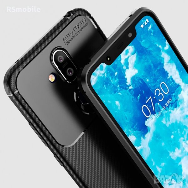 Nokia 8.1 - Удароустойчив Кейс Гръб FIBER, снимка 1