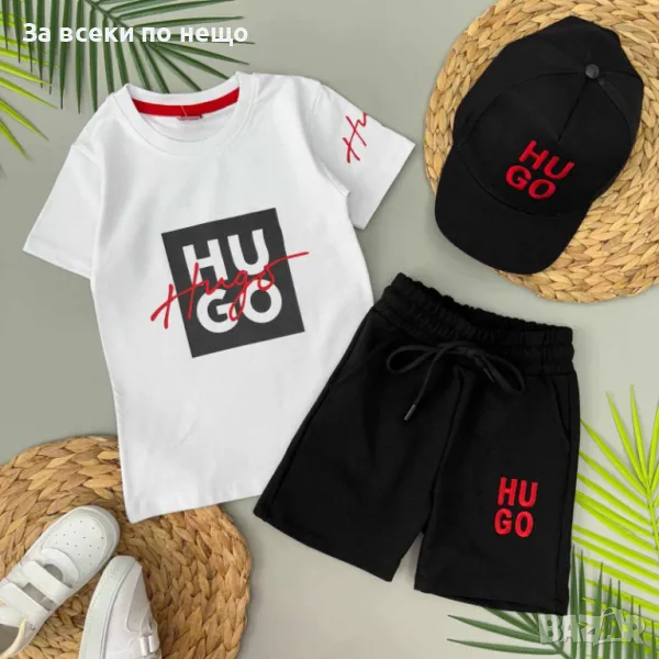 Hugo Boss Детски Къс Летен Комплект С Шапка Хуго Бос Код B348, снимка 1