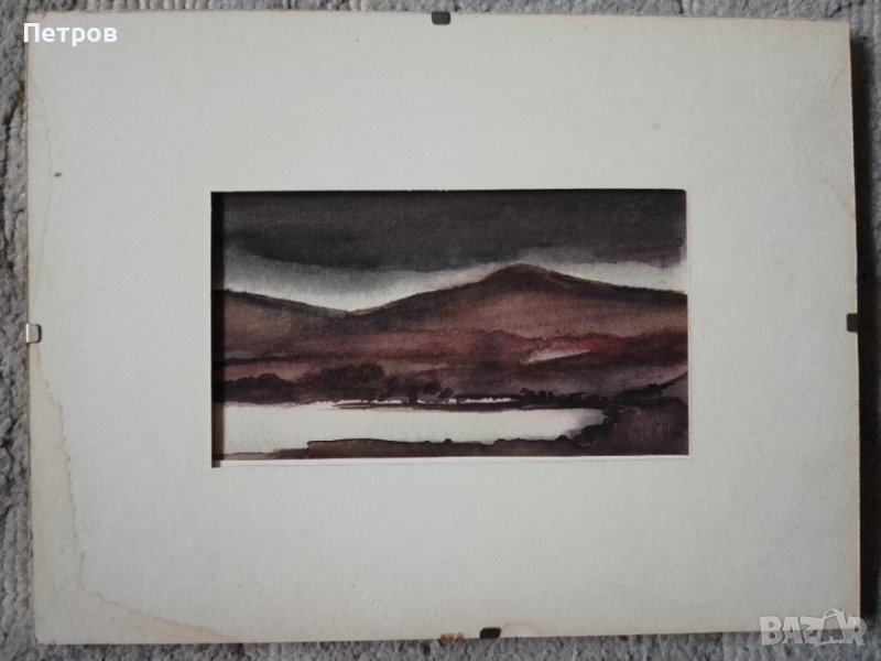 картина пейзаж акварел, снимка 1
