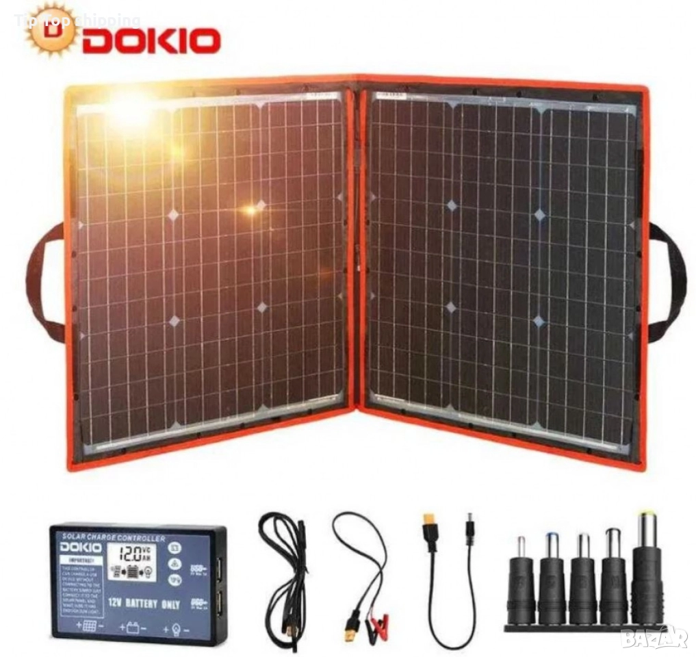 Преносим соларен панел DOKIO – надеждна енергия навсякъде, снимка 1