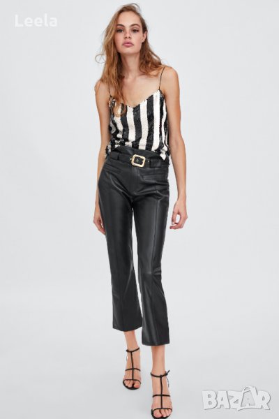 Кожен панталон ZARA, снимка 1