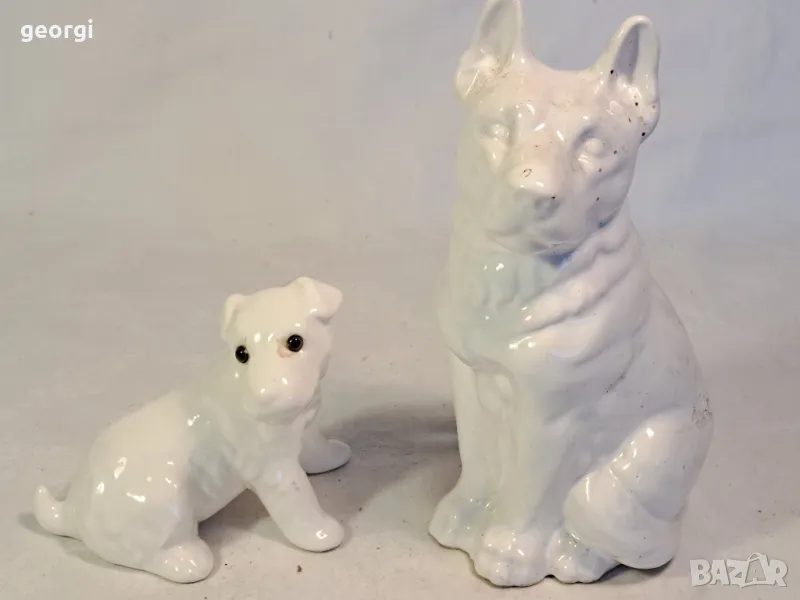 порцеланови фигурки кучета териер и немска овчарка 22/3, снимка 1