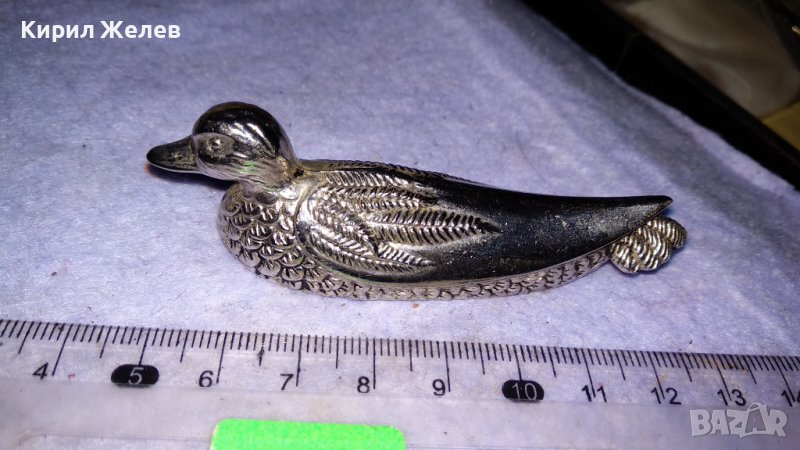 НИКЕЛИРАНА МЕТАЛНА ДЕКОРАТИВНА ФИГУРКА на ПАТИЦА 34591, снимка 1