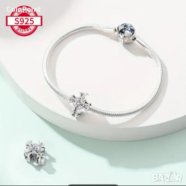 Сребърен талисман кръст за Пандора , снимка 1