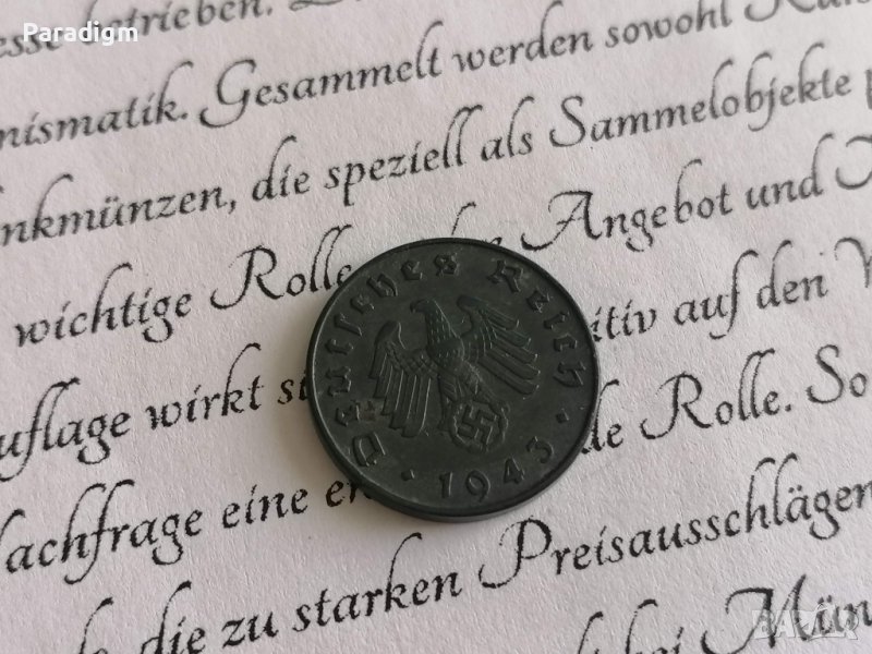 Райх монета - Германия - 10 пфенига | 1943г.; серия А, снимка 1