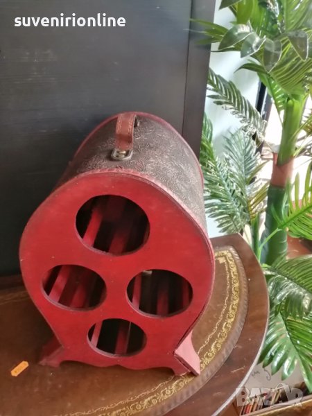 Дървена стойка за бутилки, снимка 1