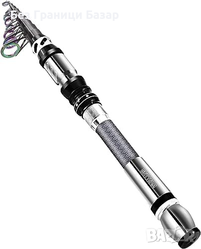 Нова преносима въдица 99% въглеродни влакна с флуоресцентен връх за риболов, снимка 1