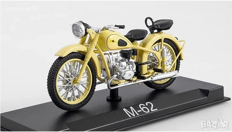 М-62 Урал мотор - мащаб 1:43 на Наши мотоцикли моделът е нов в блистер, снимка 1