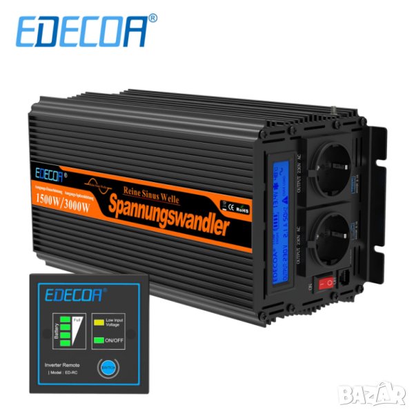 Инвертор чиста синусоида 1500/3000W-12V, снимка 1