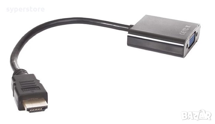 Преходник Адаптер от HDMI Мъжки към VGA Женски 0.15m VCom SS001234 Adapter HDMI M/VGA F, снимка 1