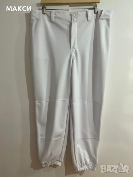 Макси еластично модерно долнище с цип, висока талия, заден джоб и крачоли с ластик в снежно бяло /ау, снимка 1