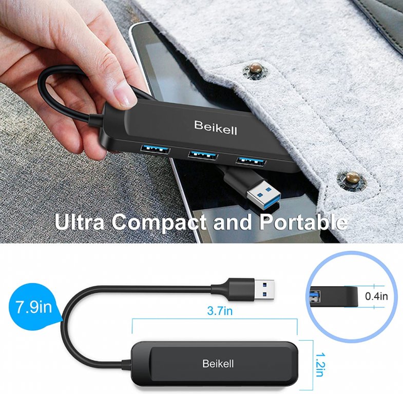 Beikell 4-портов USB 3.0 хъб, високоскоростен USB сплитер в Други в гр.  Димитровград - ID38544787 — Bazar.bg