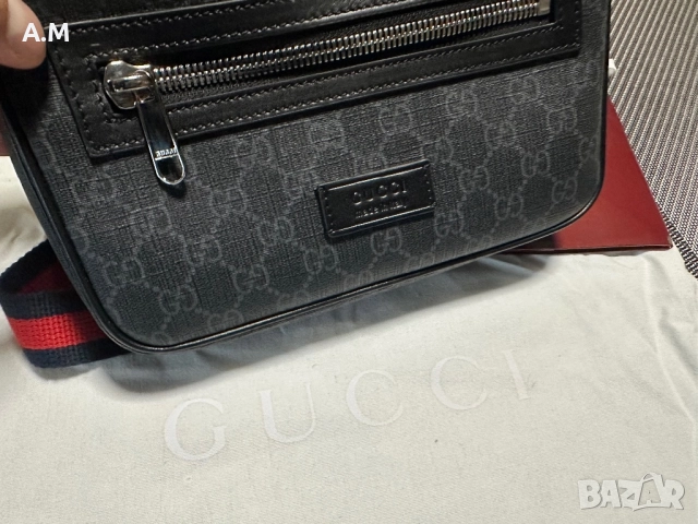 Мъжка чанта GG Gucci belt bag, снимка 3 - Чанти - 52484163