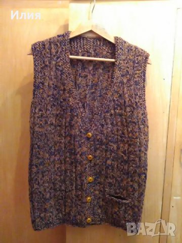 Домашно плетени пуловер и елек, снимка 2 - Пуловери - 34948846