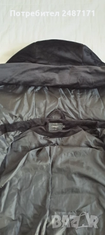 Черно топло дамско кадифено яке с качулка, снимка 5 - Якета - 52795982