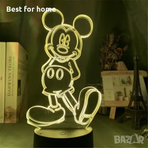 Mickey Mouse 3D LED лампа, снимка 2 - Други - 48383818