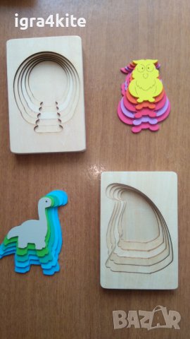 Дървени 3D пъзели за напасване с пластове 10 модела / дървени играчки, снимка 4 - Образователни игри - 36671573