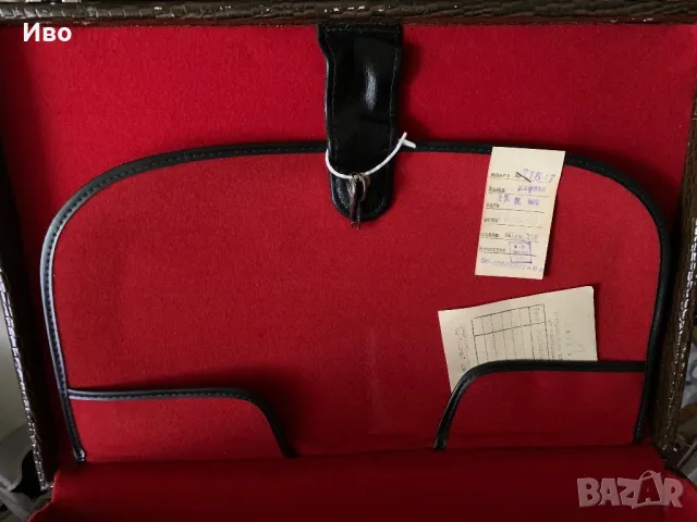 Чисто нов кожен куфар от соца модел 11517 от 1979г, снимка 3 - Антикварни и старинни предмети - 49959598