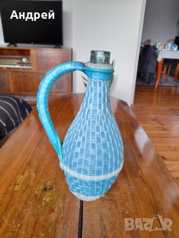 Стара плетена дамаджана #13, снимка 3 - Антикварни и старинни предмети - 39519480