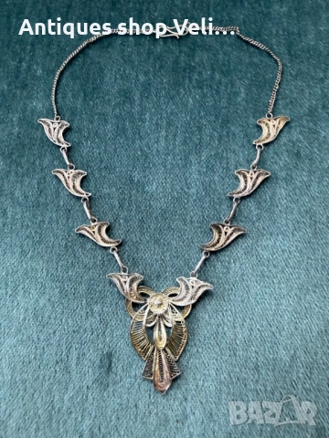 Сребърно колие филигран №7808 
