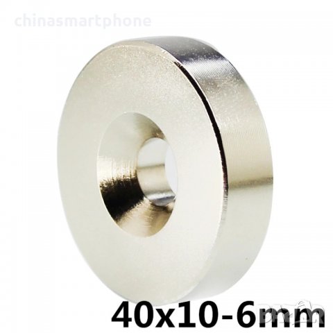 40x10mm-6,5мм отвор неодимов МАГНИТ N52, Neodymium magnet magnit neodimo, снимка 4 - Други стоки за дома - 30044558