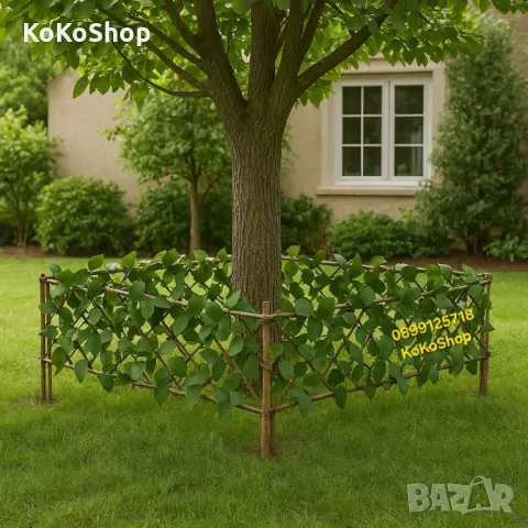 Дървена ограда-100х35 см./декоративна дървена ограда/декоративна ограда 