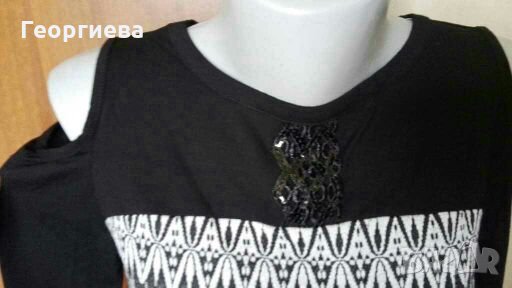 Кокетна рокля със свободна талия и отворени рамена ПРОМОЦИЯ🍀👗XS,S(36-38)🍀👗арт.800, снимка 2 - Рокли - 30245898