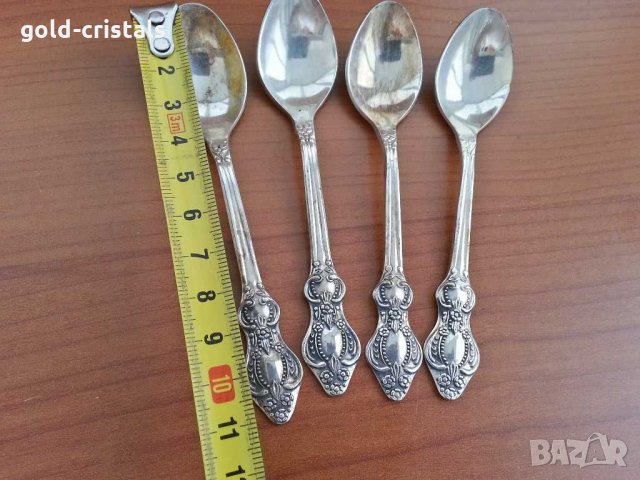 Руски посребрени лъжички за кафе мнц, снимка 2 - Антикварни и старинни предмети - 29563136