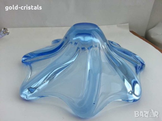Кристална купа фруктиера чиния кобалт , снимка 8 - Антикварни и старинни предмети - 29843252