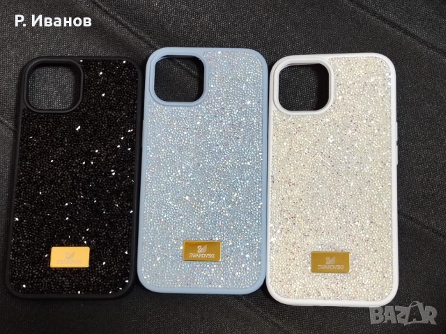 Swarovski блестящ силиконов кейс Apple iPhone 15