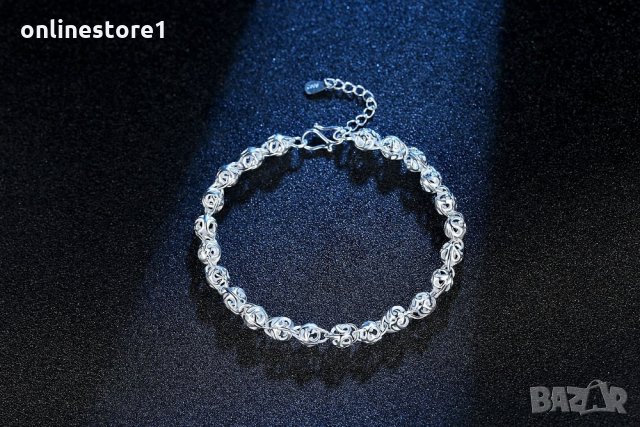 Сребърна гривна - Мелинда 925 печат сребро GR106, снимка 3 - Гривни - 29971202