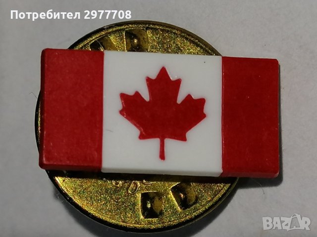 Значка с канадски флаг , снимка 1 - Колекции - 37000499