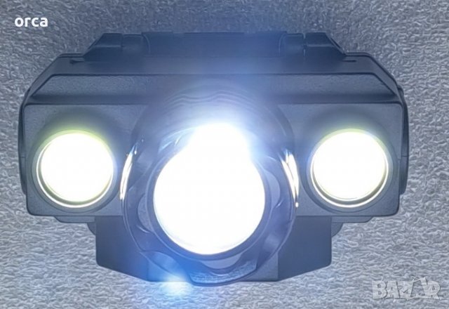 Прожектор за глава зареждащ с USB - челник, снимка 4 - Екипировка - 30139295