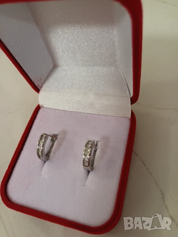 Сребърни обеци, обици с камъни, снимка 2 - Обеци - 53206789