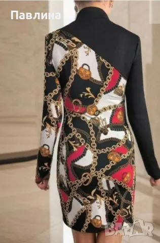 Дамска рокля с атрактивен десен, снимка 2 - Рокли - 48075491