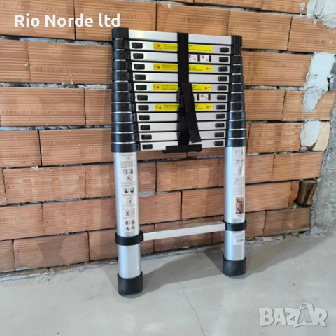 Стълба алуминиева телескопична 3,8м, 150кг, 13 секции, снимка 15 - Други инструменти - 53338743