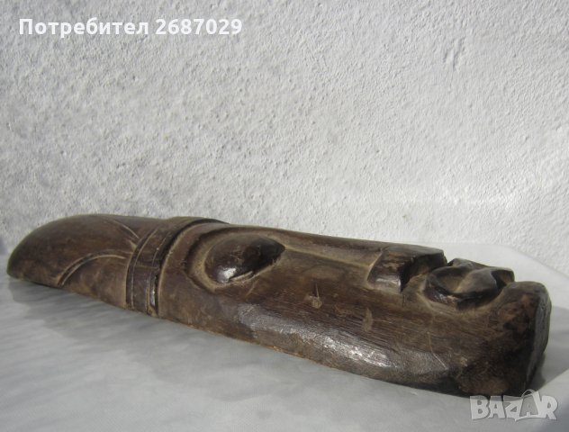 Маски: стара дървена маска, дърворезба, голяма, пано, пана, снимка 6 - Пана - 32030072