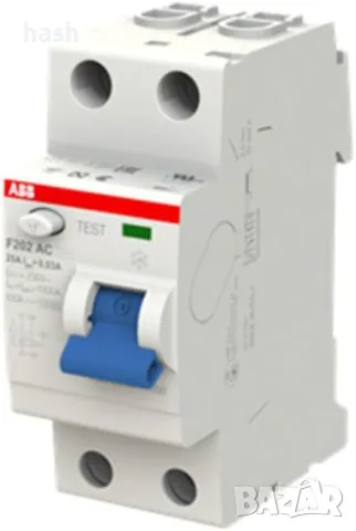 Термомагнитен прекъсвач, остатъчен ток / ДТЗ, F200, 25 A, 2 полюса, 277 VAC, DIN шина