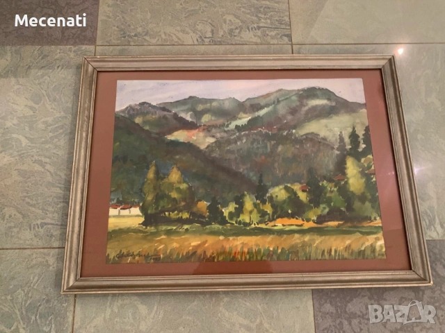 СТОЯН ГЕОРГИЕВ акварел, снимка 3 - Картини - 53099476