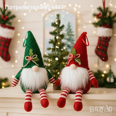 Коледна играчка джудже – Перфектна украса за елха и дом, снимка 3 - Декорация за дома - 52529603