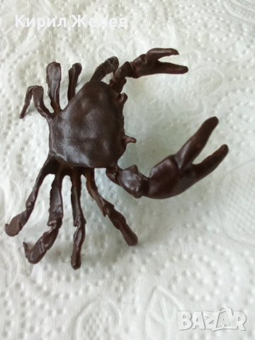 Бронзова фигурка на рак ♋ 45388, снимка 3 - Колекции - 54179262